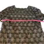 Banana Republic  Black T Shirt Dot‎ Dress Fringed Hem Sleeveless Sheath Sz 10 Photo 5