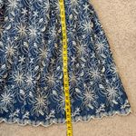 Kensie  Knot Front Embroidered Chambray Denim Midi Dress Blue 6 Photo 10