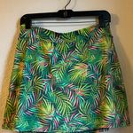 Lands' End  Baltic Teal Multi Palm Print Swim Skirt Photo 2