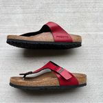 Birkenstock Red Leather Sandals Photo 4