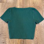 Babaton by Aritzia Ribbed Square Neck Top Green Photo 2
