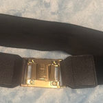 ZARA Black and Gold Fashion Belt with Wide Design Photo 0