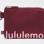 Lululemon  NWT Clippable Card Pouch Burgundy Wristlet Photo 0
