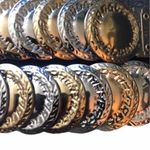 1970s Gold & Silver Tone Coin Disc Stretch Belt Photo 4