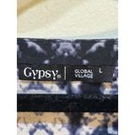 Gypsy 05 Global Village Women Silk Overlay Blouse Flowy Top Size Large Photo 4