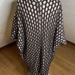 Max edition  Poncho Cardigan Womens Size 2X/3X Brown Fringe Open Oversized Boho Photo 8