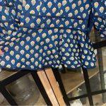 Hunter Bell Blayne Puff Sleeves Poplin Peplum Top blouse block print floral navy Photo 7