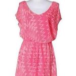 Speechless Pink Casual Blouson Aztec Geometric Print Medium Speecheless Dress Photo 0