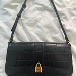 Mango Black Croc Purse Shoulder Bag Photo 0