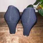 Lifestride Womens 7M Blue Fabric Block Heel Pumps Career Wear Comfort Workwear Black Size 5 Photo 5