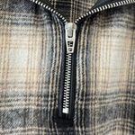 Revolve Blank NYC  Poncho Cape Jacket Checked Out Plaid OS 1/4 Zip Vegan Leather Photo 7