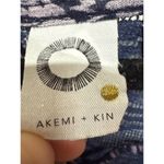 Akemi + Kin Anthropologie Paisley Peplum Crochet Bib Akemi Kin Small Navy Blue Photo 6