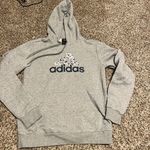 Adidas  Animal Print Logo Hoodie Grey Pullover Sweatshirt‎ XS Photo 0