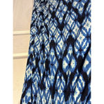 CHAPS  Womens Maxi Dress Medium Blue‎ White Geo Print Sleeveless Vacation Cruise Photo 6