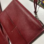 Red Pebbled Grain Genuine Leather Wallet Short Wallet Photo 10