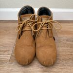 Toms Women’s Brown Lace Up Wedge Ankle Booties Photo 4