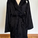 Victoria's Secret Victoria’s Secret PINK Plush Black Robe – Size M/L Photo 0