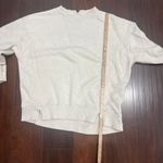 Aerie Beige Distress Crewneck Sweatshirt Sz Small Photo 6