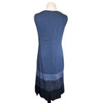 Akris Punto A Line Sleeveless Wool High Neck Ombre Colorblock Dress Blue Navy 8 Photo 1