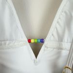 Charlie Holiday Jodie Shirred One Piece Swimwear Swimsuit in White Size Small Photo 3