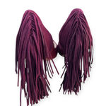 Loeffler Randall women’s suede fringe trim accent d’orsay maroon size 7.5B Photo 7