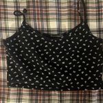 Brandy Melville Black and White Floral  Cropped Tank Photo 1