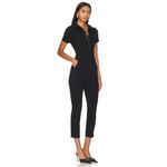 Good American NWT  Fit For Success Petite Black Denim Jumpsuit Size Medium Photo 2