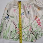 Women’s Satin Shorts Cottagecore Fairy Garden Butterfly Floral Sleep sz Small Photo 4