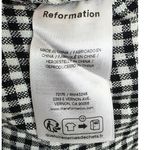 Reformation Olina Linen Remy Check Gingham Cropped Pants Size Small Photo 7