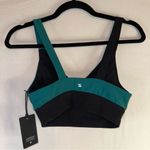 Revolve Lanston Sport Bra Women's XS Black Teal Colorblock Athletic Pullover NWT Photo 3