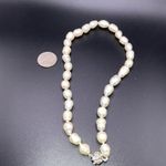 Baroque Japanese Pearl 12X14mm 18 Inches With Silver Rose Clasp Necklace Chocker Photo 12