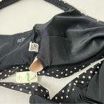 Aerie Scoop Wide Straps Bikini Top Bra Swimwear Size XXL Polka Dot Black/Cream Photo 5