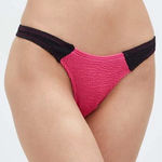 New!‎ Bond Eye Free People bikini bottom pink black color block, one size Size M Photo 0
