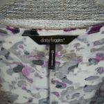 Daisy Fuentes  Purple Gray Combo Abstract Sleeveless Dress Small Twisted Preppy Photo 6