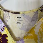 Anthropologie  Yellow and Purple Floral Crop Top Photo 1