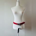 Disney Mickey Mouse Double Ears Belt Red/Silver Size M NWT Photo 1