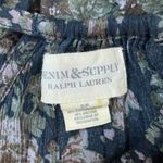 Denim & Supply Ralph Lauren Floral Blouson Mini Tassel Boho Dress Black Small Photo 4