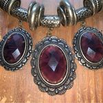 Amethyst Statement Bib Necklace and Earrings Gray Photo 4