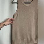 Splendid  Collection Tan Neutral Carmella Cashmere Sleeveless Sweater Vest Photo 6