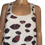 INC sequined Red Lips Racer Back Tank Top Photo 1