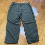 Loft  High Rise straight women Olive green cuffed pants trousers  Sz LP. Photo 12