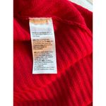Chico's  Red Asymmetrical Knit Sweater | Size 3 (2X) Cotton Blend Tunic Photo 2