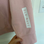 Old Navy NWOT |‎  women’s pale pink fleece lined hoodie — large Photo 5