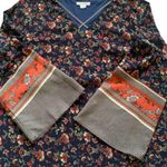 Love Riche Love Richie Dress Tunic Navy Orange Mixed Floral Print Wide Sleeve Plus Size 1X Photo 7