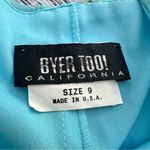 Vintage 90’s Floral Blue Spaghetti Strap Asymmetrical Hem Midi Dress “Byer Too!” Size M Photo 5