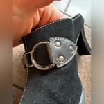 Aerosoles  Black Suede Pointy Toe. Buckled Front Blocked Heel Sz 6 Photo 7