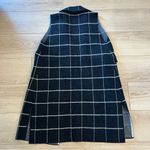 Anthropologie By  Quinn Windowpane Plaid Open Front Longline Vest One Size Photo 5