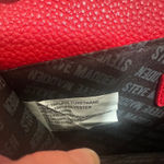 Steve Madden  | Women's Red White Faux Leather Adjustable Crossbody Bag Purse Photo 5