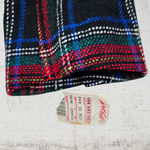 Liz Claiborne Vintage 90s Black Red Tartan Plaid Wool Blend Velvet Trim V-Neck Blazer Size 4 Photo 5