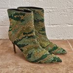 Kurt Geiger London Belgravia Women's Bootie Green Crystal Heel $265 36.5 Photo 2